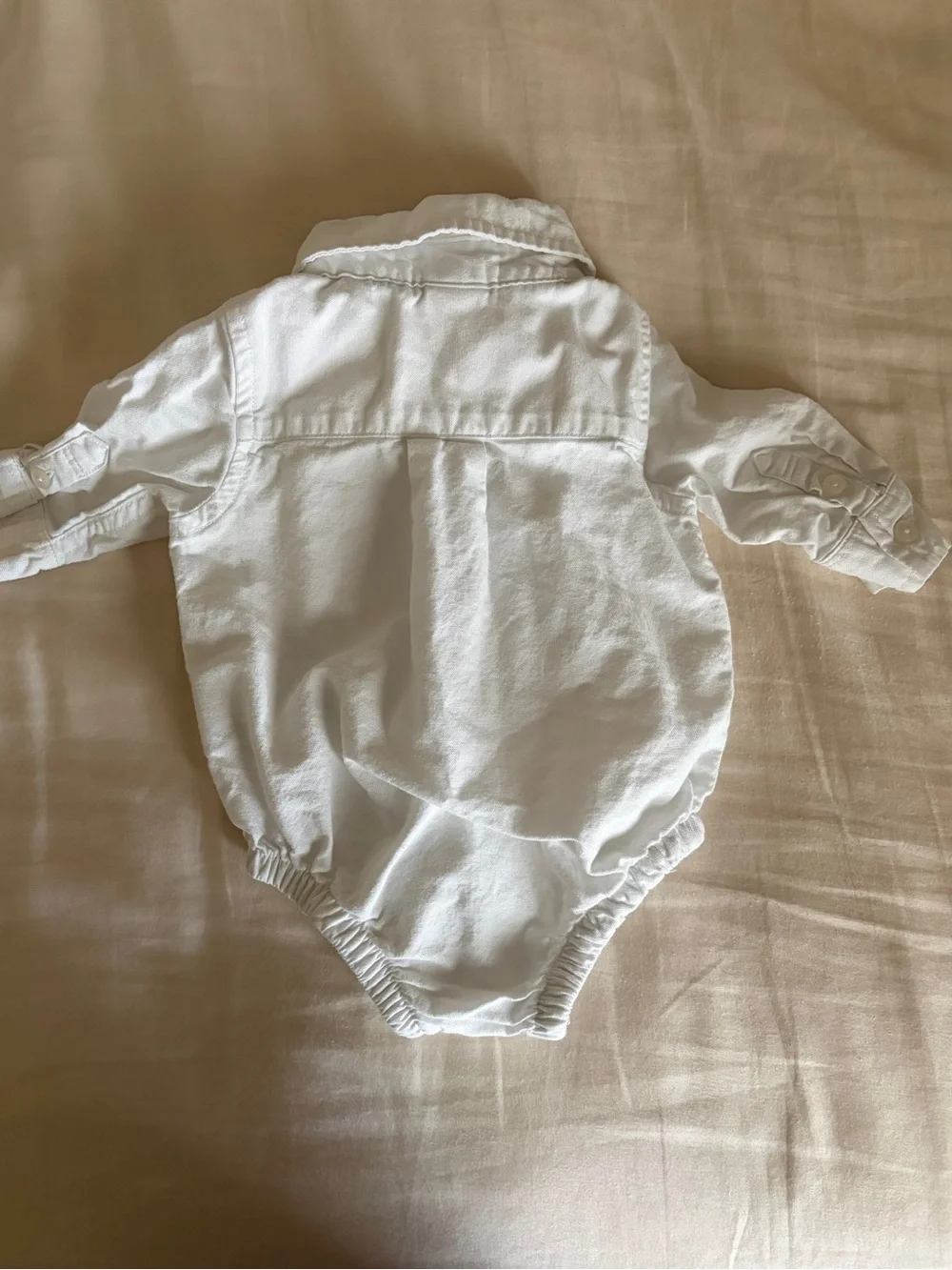 GAP White Baby Button-Up Onesie